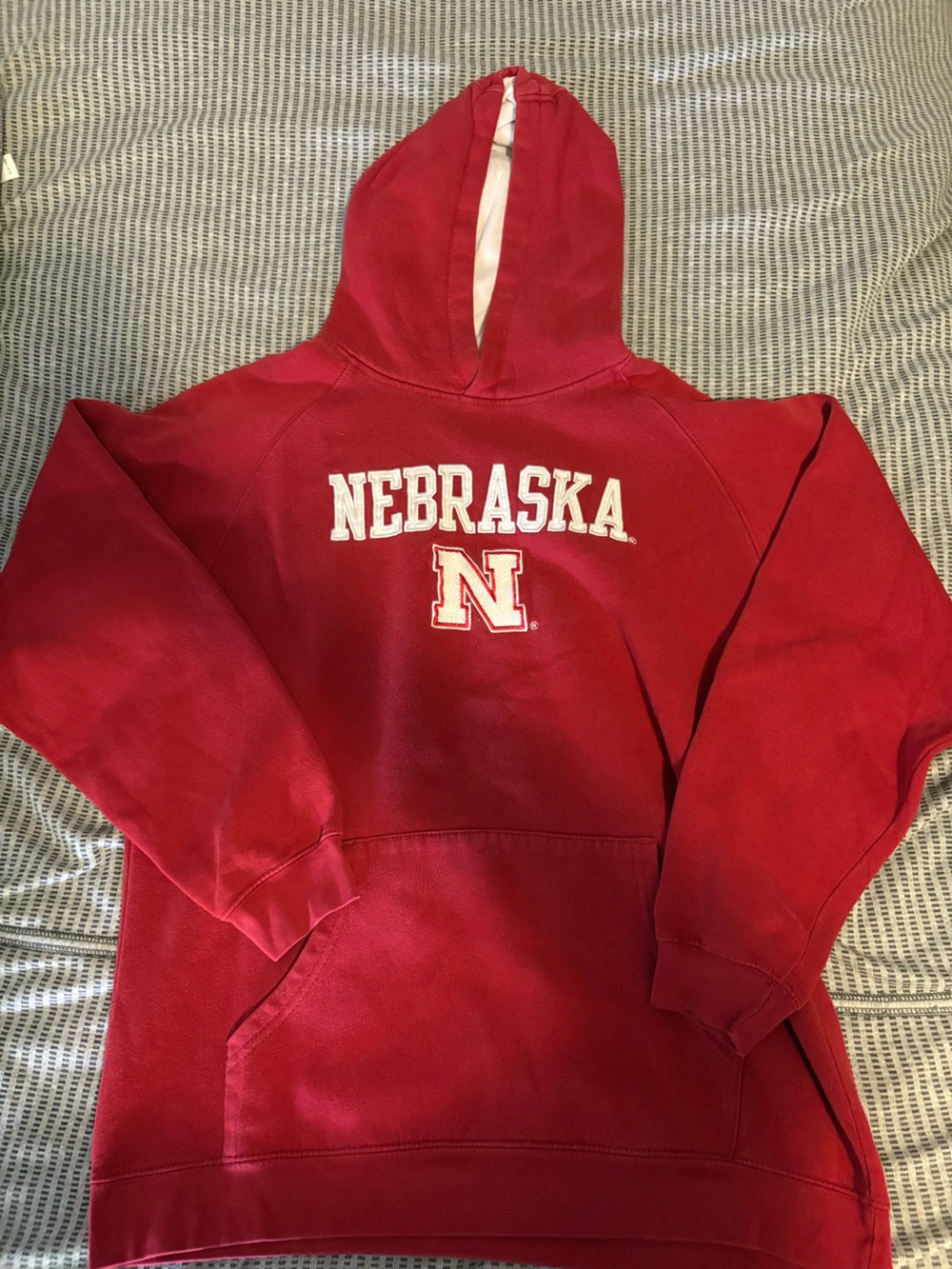 Vintage adidas Red Nebraska Hoodie